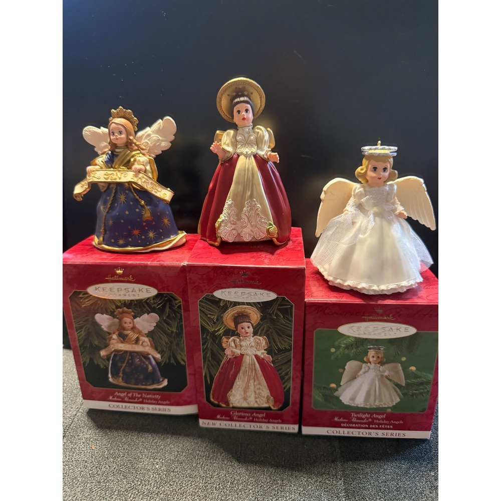 Hallmark Madame Alexander Holiday Angels Ornaments Set 3